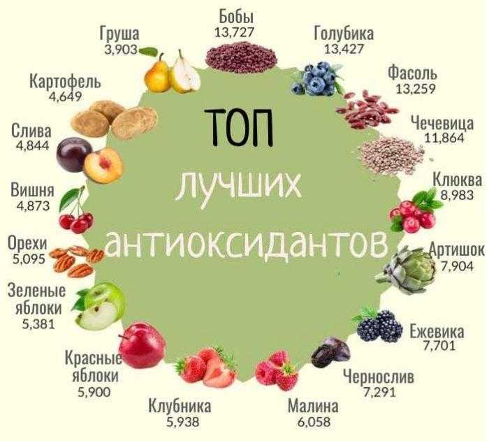 В каких продуктах содержатся антиоксиданты