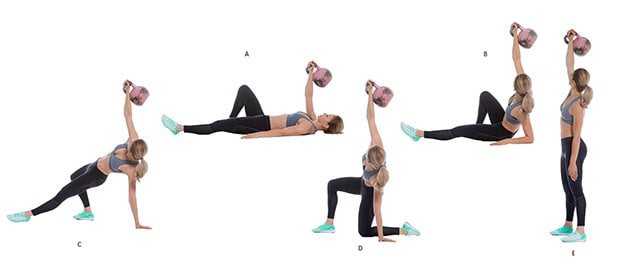 Упражнения с гирей: комплекс на все группы мышц (фото и видео)