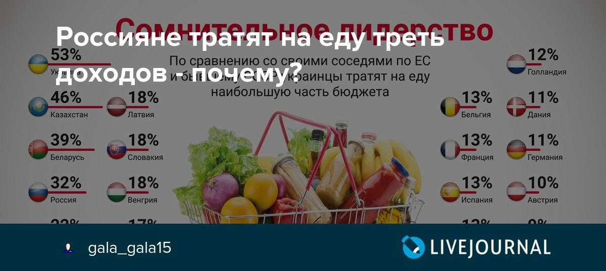 Сколько тратят на еду в 2020 году россияне: сокращение расходов на питание в россии