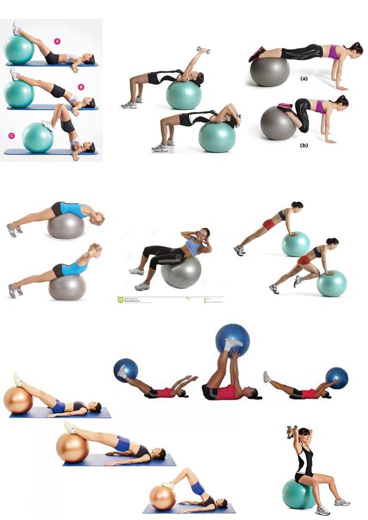 13 упражнений с фитболом на баланс для тренировки всего тела